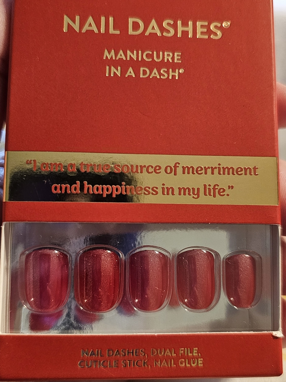 Nail Dashes Red Press-On Nails - Manicure In A Dash